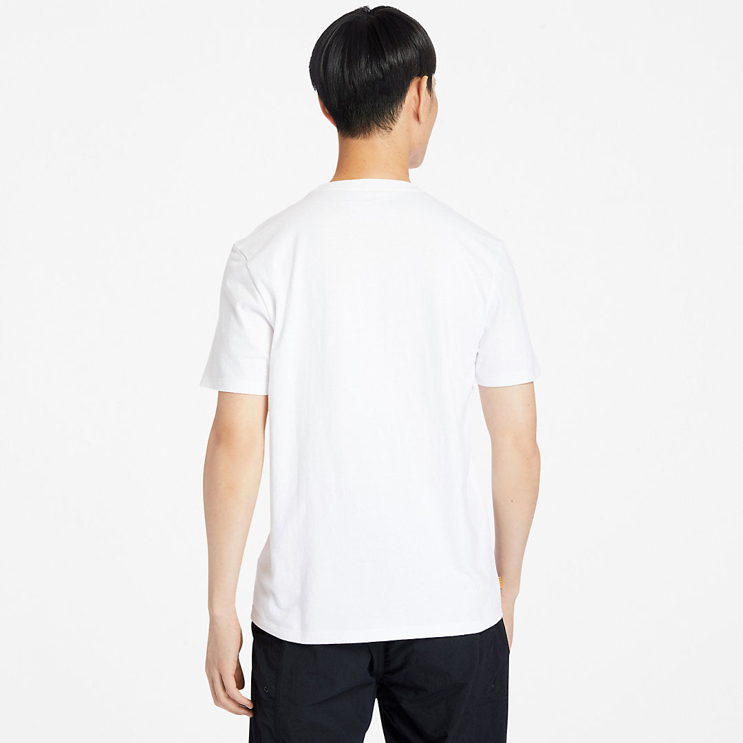 Timberland Mens Stack Logo T-Shirt for Men in White