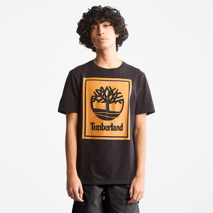 Timberland Mens Tree Logo T-Shirt for All Gender in Black