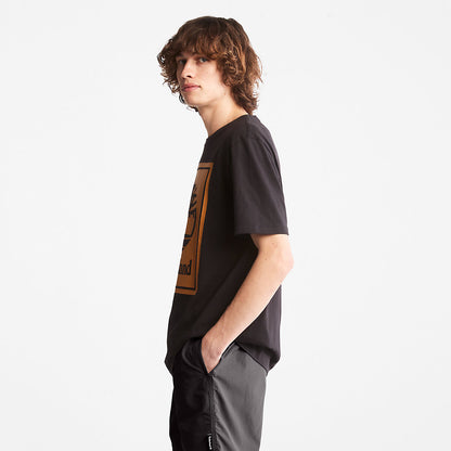 Timberland Mens Tree Logo T-Shirt for All Gender in Black