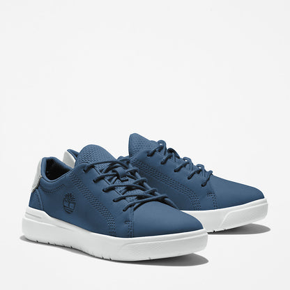 Timberland Kids Seneca Bay Leather Trainer for Kids in Blue