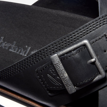 Timberland Mens Amalfi Vibes Cross Slide Sandal for Men in Black