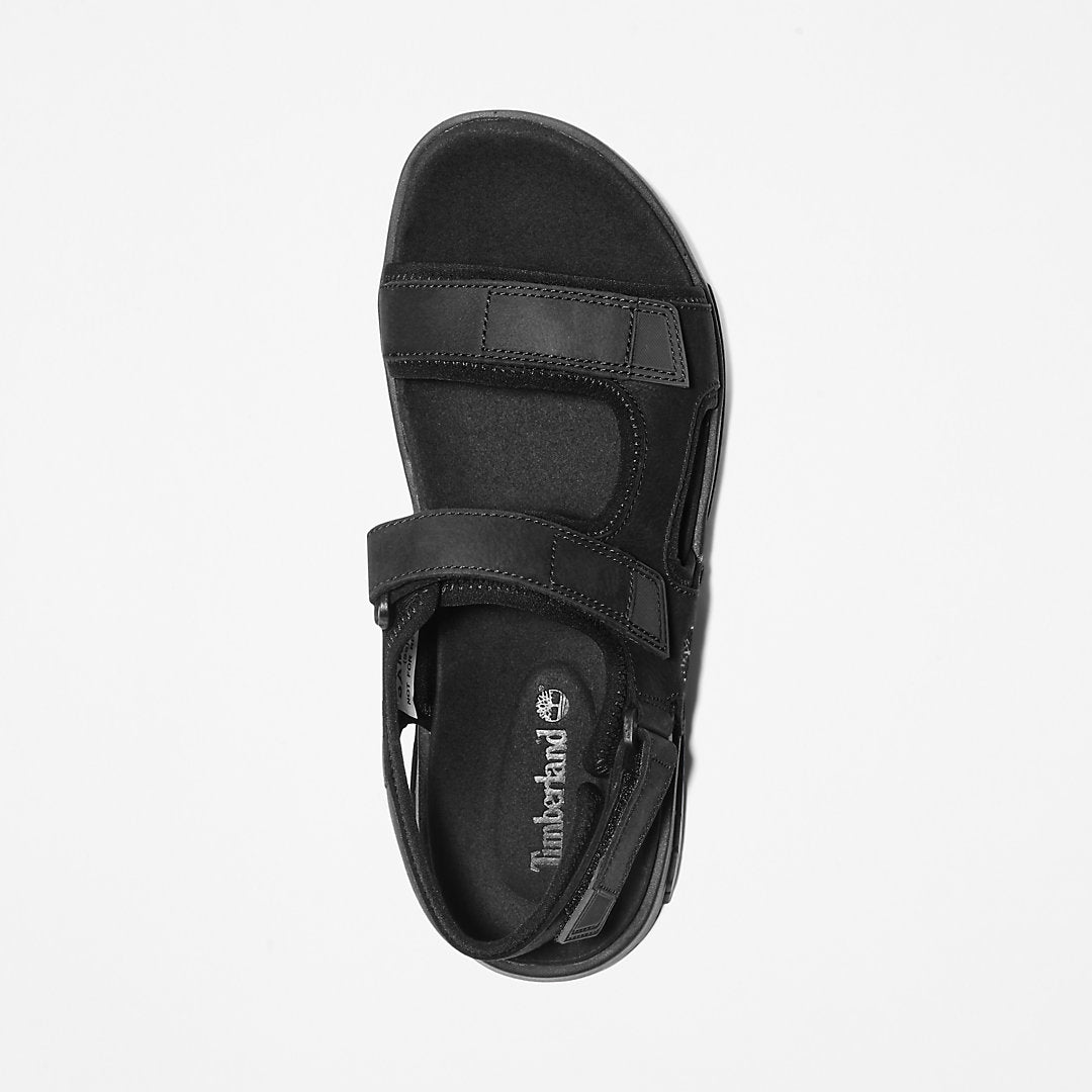 Timberland Mens Anchor Watch Backstrap Sandal for Men in Black