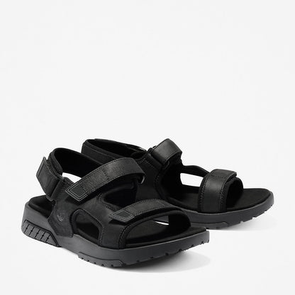 Timberland Mens Anchor Watch Backstrap Sandal for Men in Black