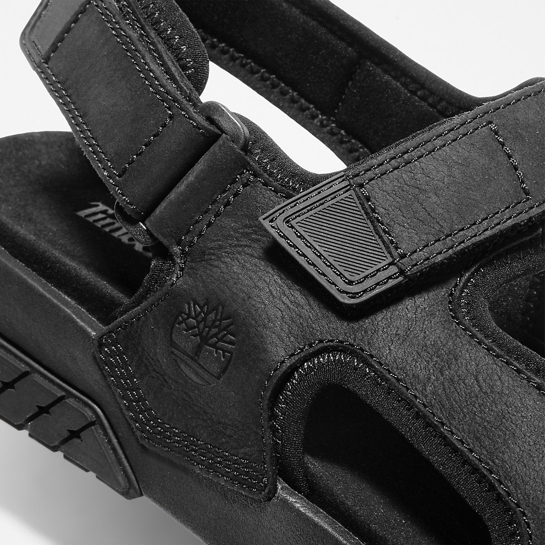 Timberland Mens Anchor Watch Backstrap Sandal for Men in Black