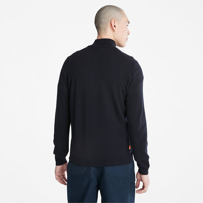 Timberland Mens Cohas Brook Zip-neck Sweater for Men in Navy