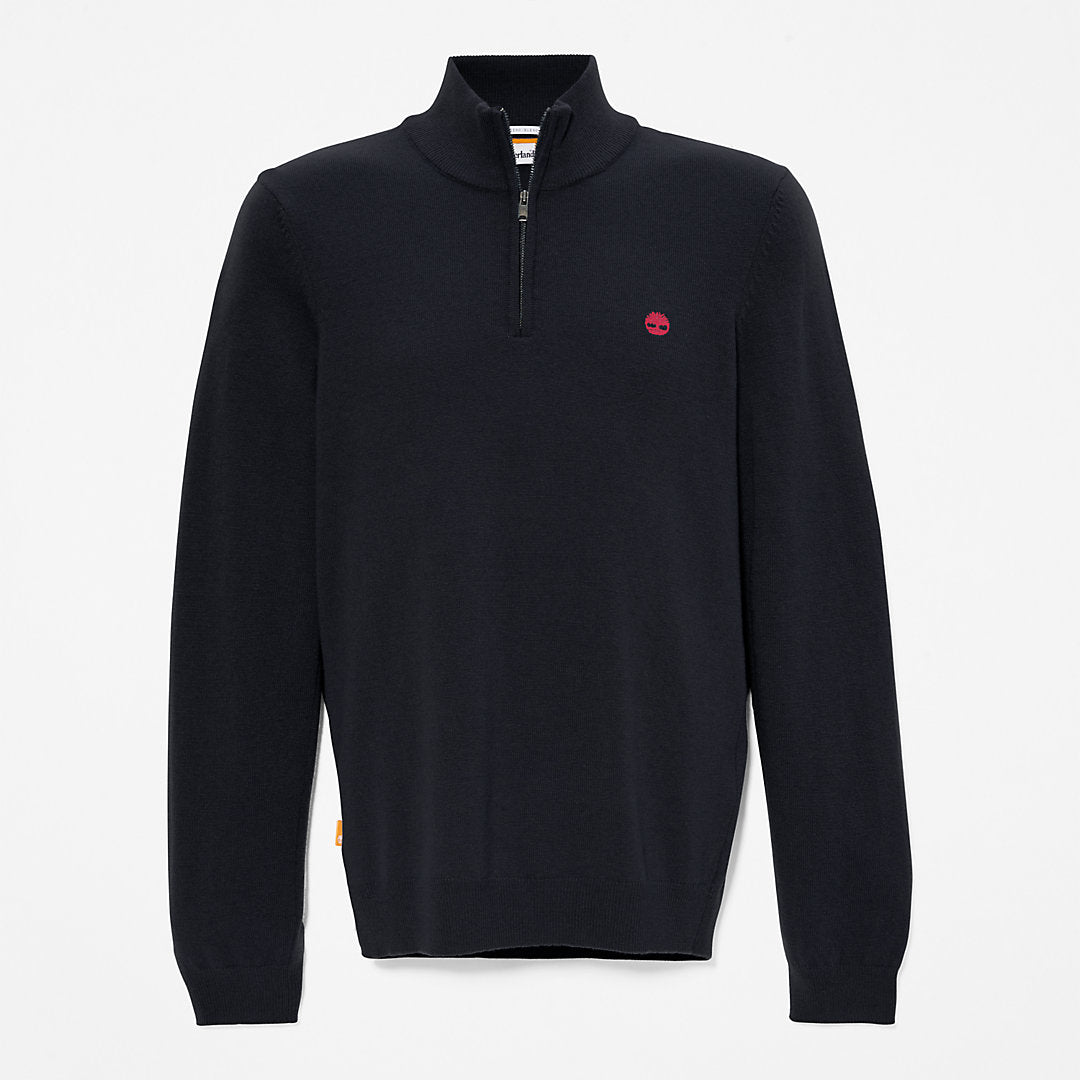 Timberland Mens Cohas Brook Zip-neck Sweater for Men in Navy