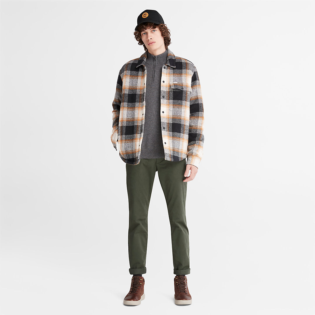 Timberland Mens Cohas Brook Zip-neck Sweater for Men in Dark Grey