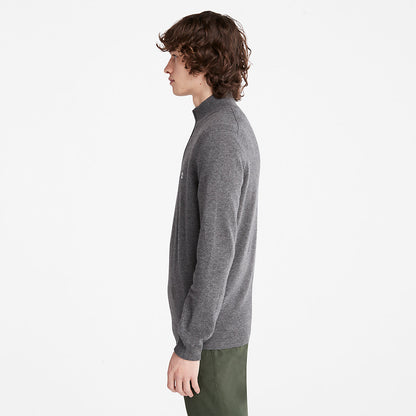 Timberland Mens Cohas Brook Zip-neck Sweater for Men in Dark Grey