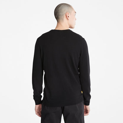 Timberland Mens Cohas Brook Crewneck Sweater for Men in Black