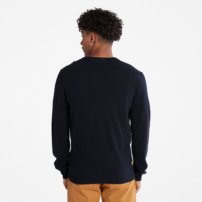 Timberland Mens Cohas Brook V-Neck Sweater for Men in Navy
