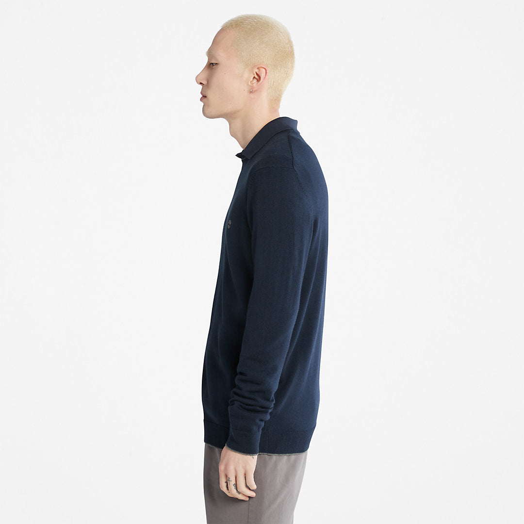Timberland Mens Nissitissit River Merino Wool Sweater for Men in Navy
