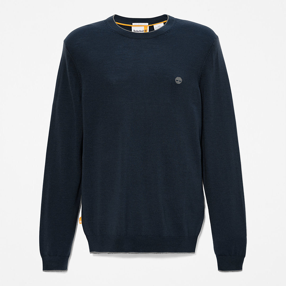 Timberland Mens Nissitissit River Merino Wool Sweater for Men in Navy