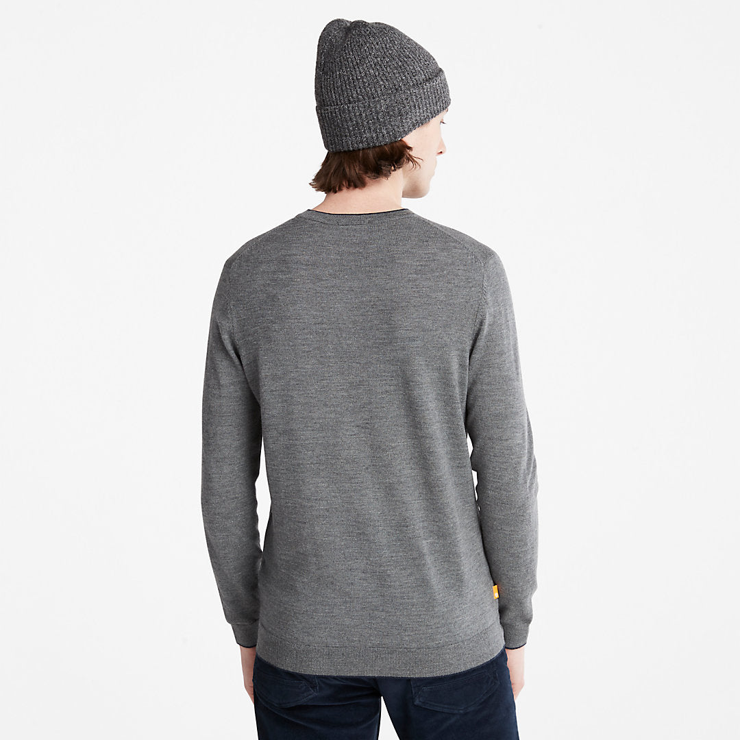 Timberland Mens Nissitissit River Merino Wool Sweater for Men in Grey
