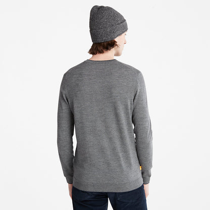 Timberland Mens Nissitissit River Merino Wool Sweater for Men in Grey