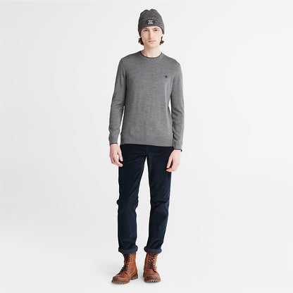 Timberland Mens Nissitissit River Merino Wool Sweater for Men in Grey