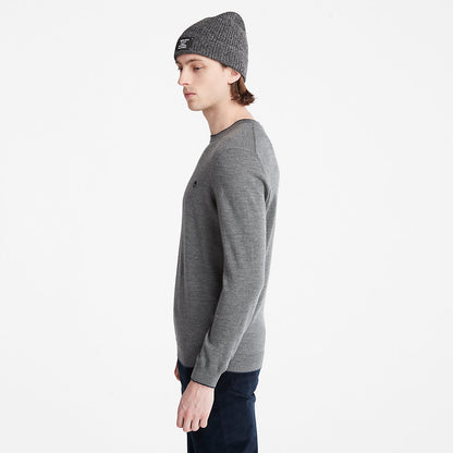 Timberland Mens Nissitissit River Merino Wool Sweater for Men in Grey