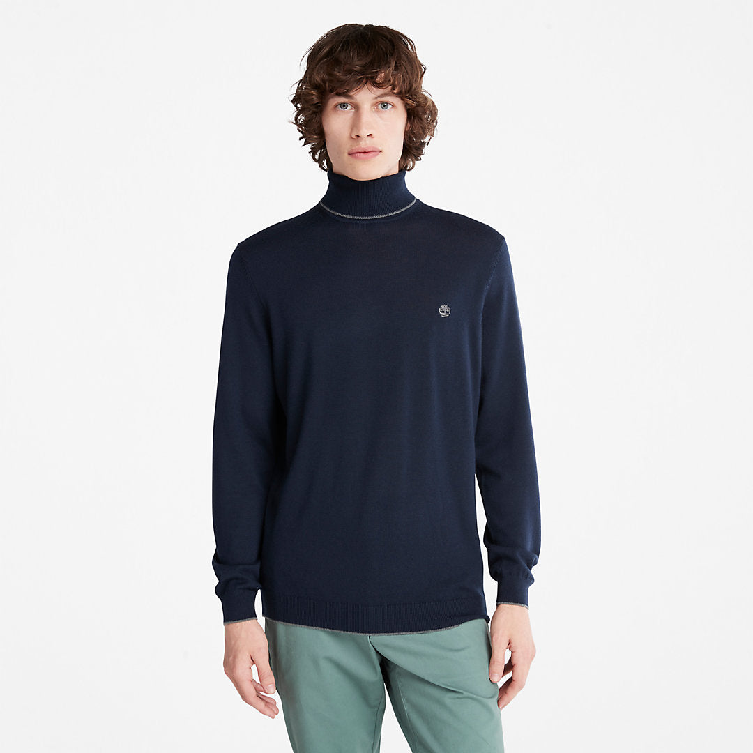 Timberland Mens Nissitissit River Merino Sweater for Men in Navy