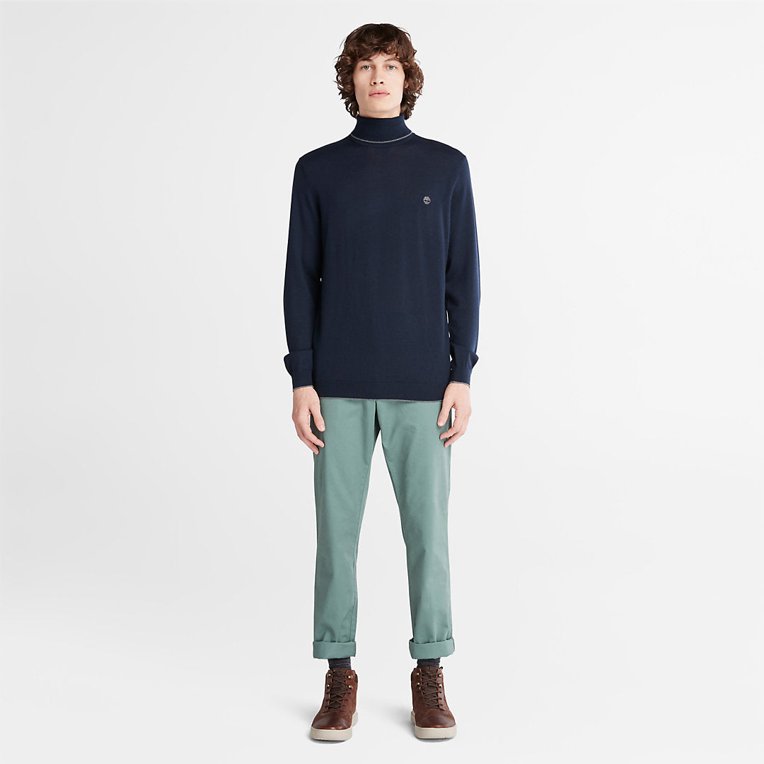 Timberland Mens Nissitissit River Merino Sweater for Men in Navy
