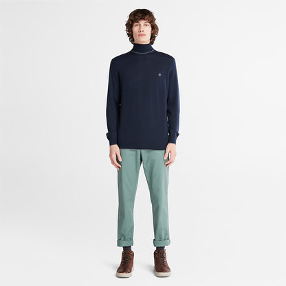 Timberland Mens Nissitissit River Merino Sweater for Men in Navy