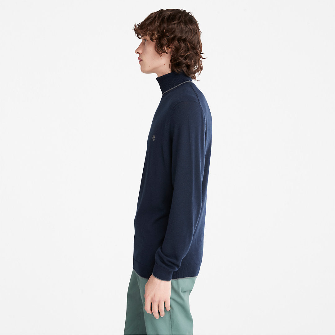 Timberland Mens Nissitissit River Merino Sweater for Men in Navy