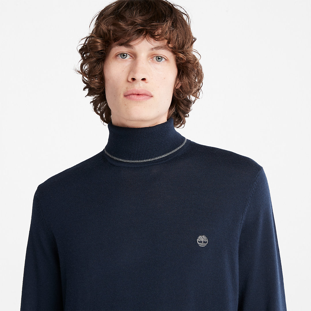 Timberland Mens Nissitissit River Merino Sweater for Men in Navy