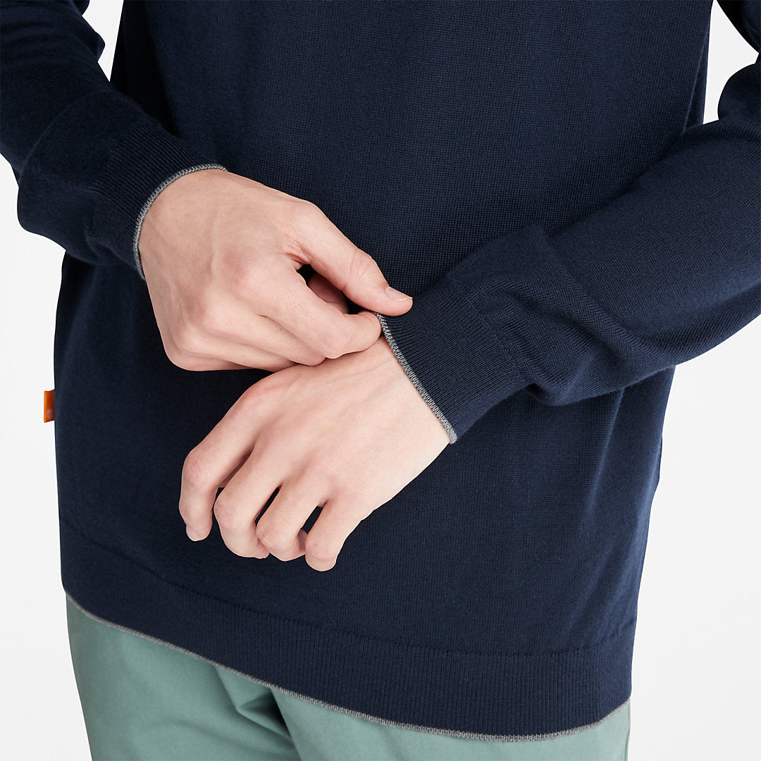 Timberland Mens Nissitissit River Merino Sweater for Men in Navy