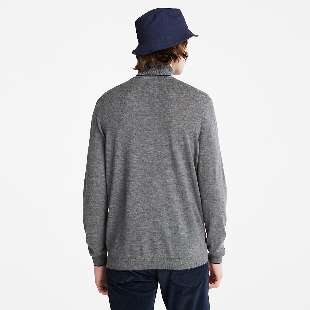 Timberland Mens Nissitissit River Merino Sweater for Men in Dark Grey