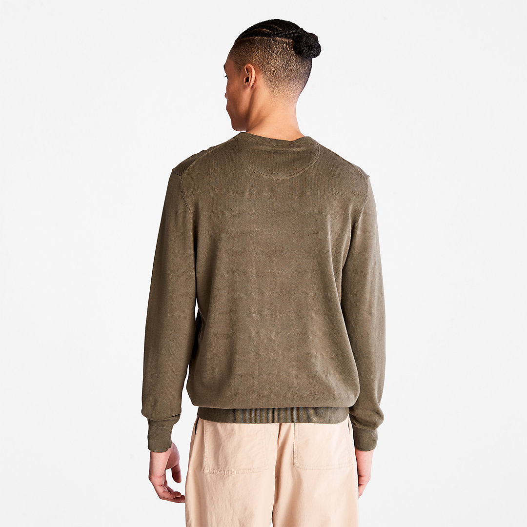 Timberland Mens Williams River Organic Cotton Sweater for Men in Dark Green