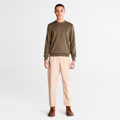 Timberland Mens Williams River Organic Cotton Sweater for Men in Dark Green