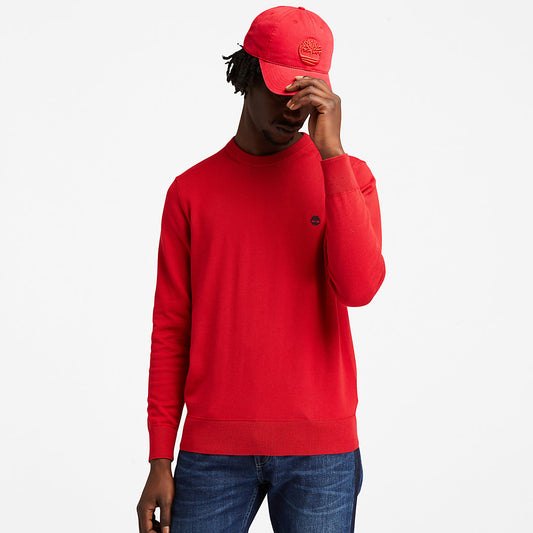 Timberland Mens Williams River Organic Cotton Sweater for Men in Red