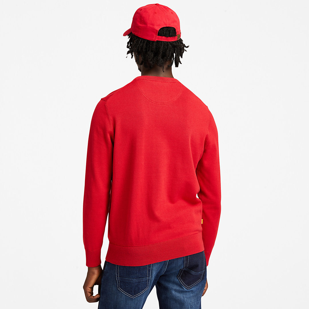 Timberland Mens Williams River Organic Cotton Sweater for Men in Red