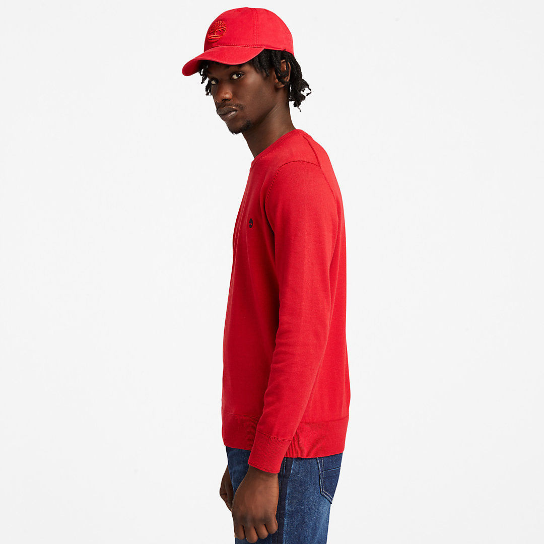 Timberland Mens Williams River Organic Cotton Sweater for Men in Red