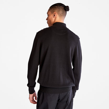 Timberland Mens Williams River Zip-neck Sweater for Men in Black