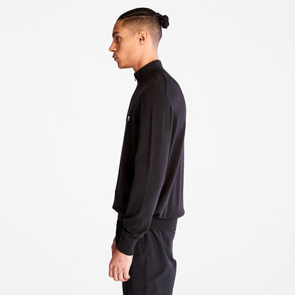 Timberland Mens Williams River Zip-neck Sweater for Men in Black
