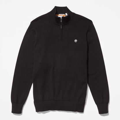 Timberland Mens Williams River Zip-neck Sweater for Men in Black
