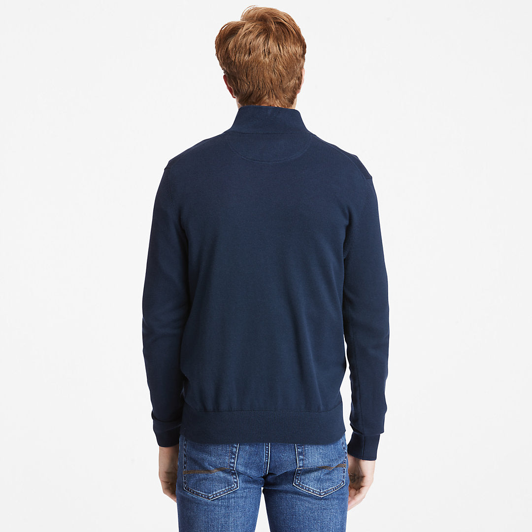 Timberland Mens Williams River Zip-neck Sweater for Men in Navy