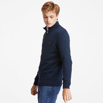 Timberland Mens Williams River Zip-neck Sweater for Men in Navy