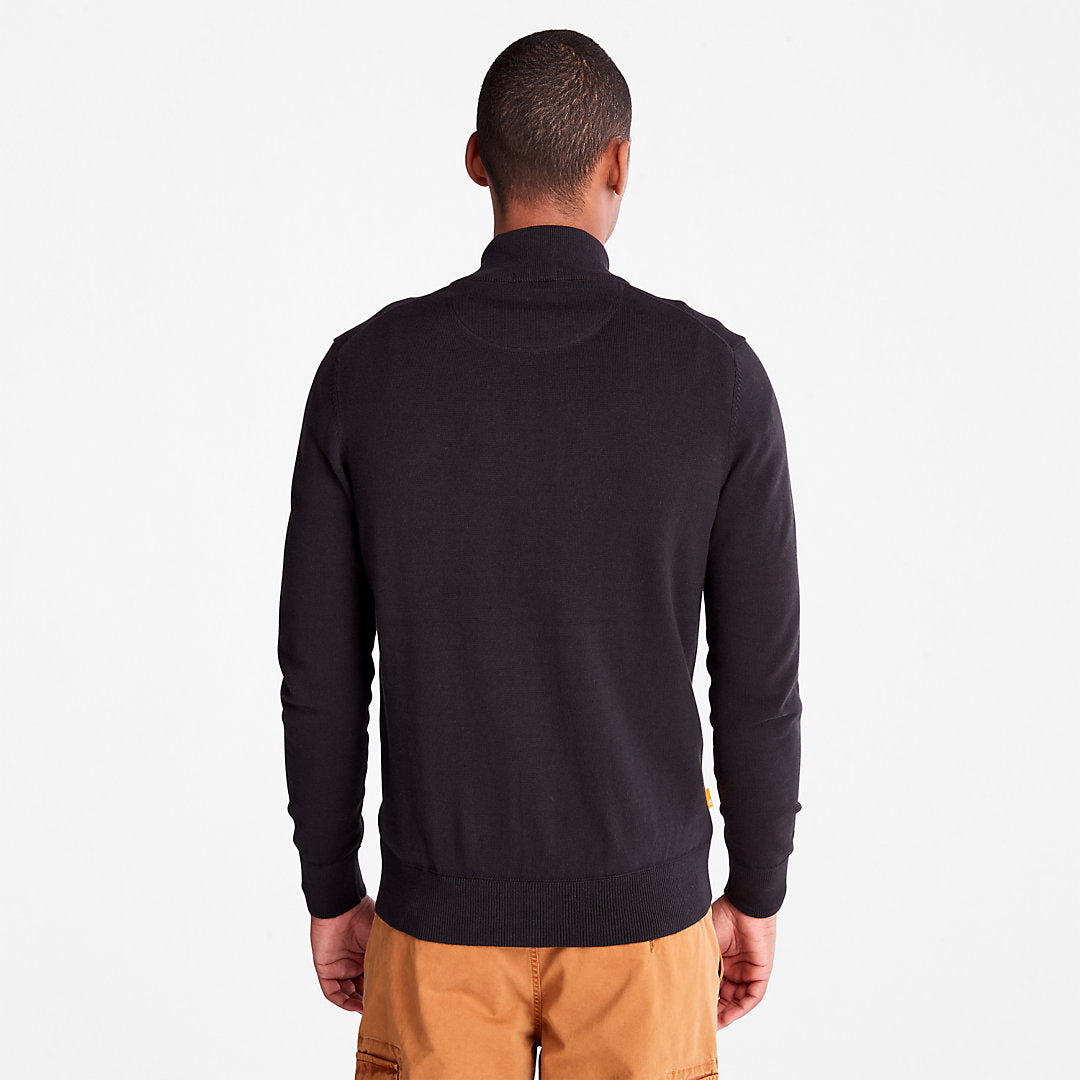 Timberland Mens Williams River Full-Zip Sweater for Men in Black