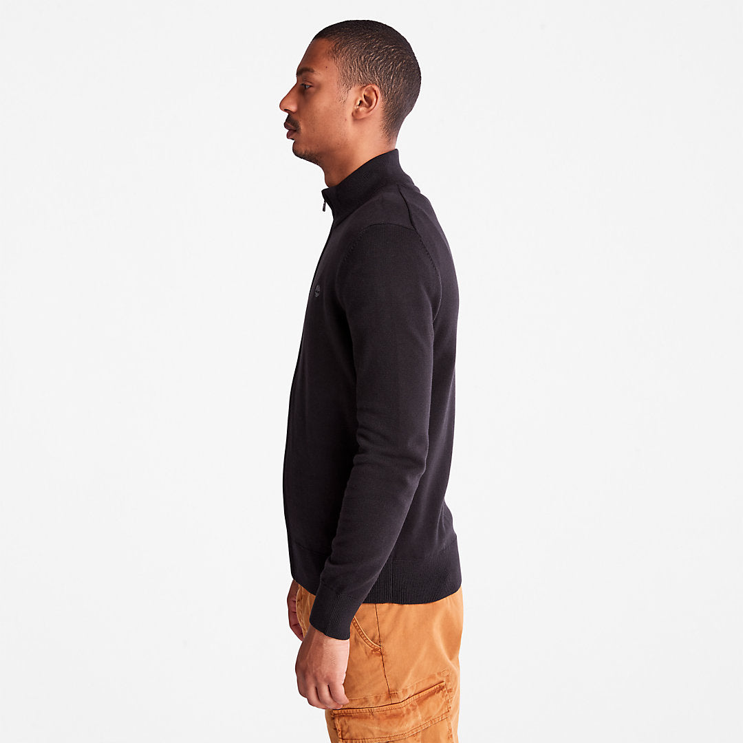 Timberland Mens Williams River Full-Zip Sweater for Men in Black