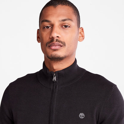 Timberland Mens Williams River Full-Zip Sweater for Men in Black