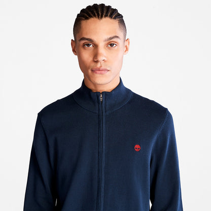 Timberland Mens Williams River Full-Zip Sweater for Men in Navy