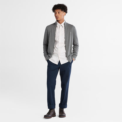 Timberland Mens Williams River Organic Cotton Zip Sweater for Men in Grey