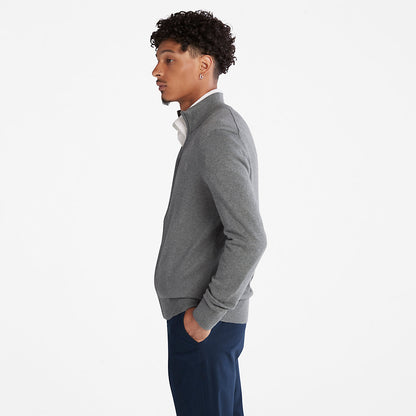 Timberland Mens Williams River Organic Cotton Zip Sweater for Men in Grey