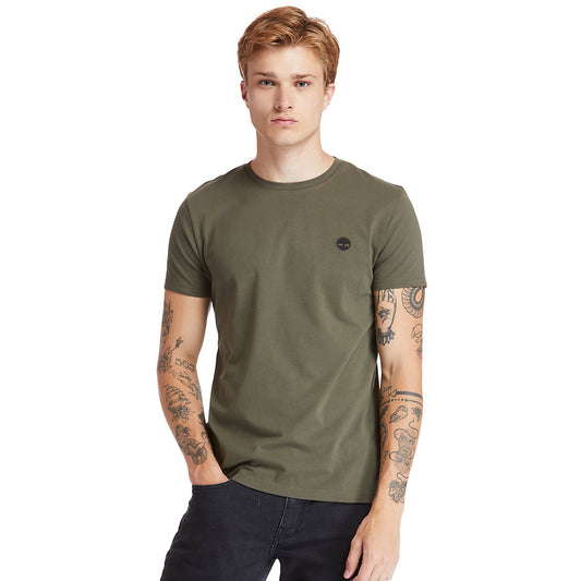 Timberland Mens Dunstan River Crew Tee for Men in Dark Green