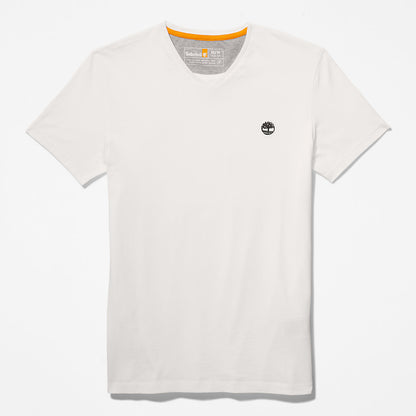 Timberland Mens Dunstan River V-Neck T-Shirt for Men in White