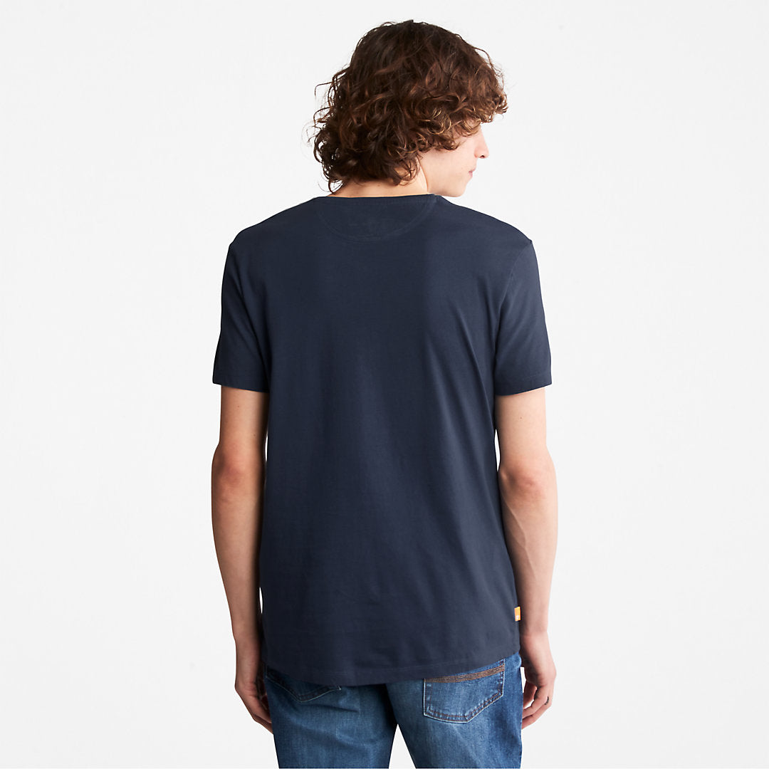 Timberland Mens Dunstan River V-Neck T-Shirt for Men in Navy