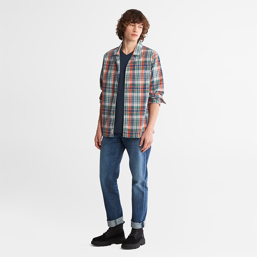 Timberland Mens Dunstan River V-Neck T-Shirt for Men in Navy