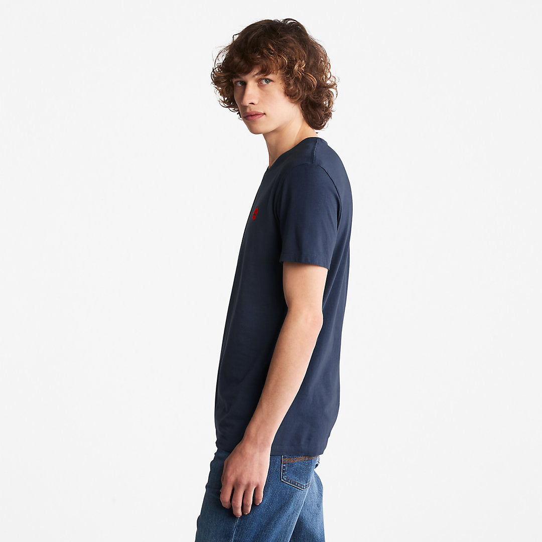 Timberland Mens Dunstan River V-Neck T-Shirt for Men in Navy