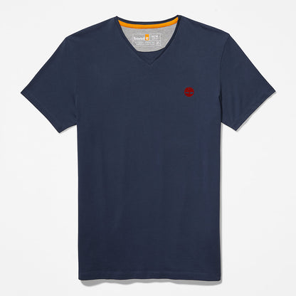Timberland Mens Dunstan River V-Neck T-Shirt for Men in Navy
