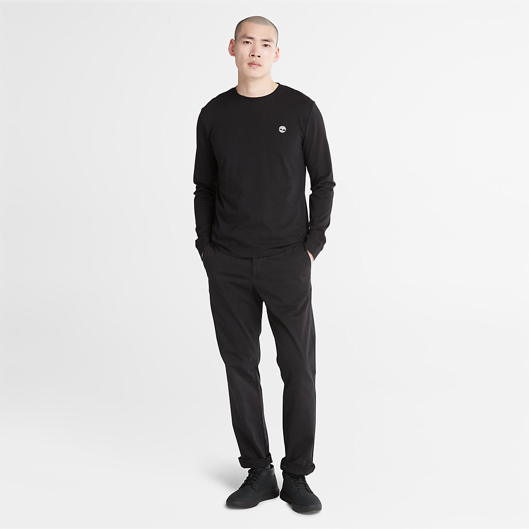 Timberland Mens Dunstan River LS T-Shirt for Men in Black